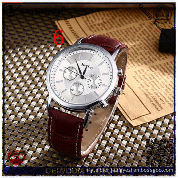 Yxl-333 2016 New Design Stainless Steel Unique Quartz Watch Leather Strap Wrist Watches Wholesale